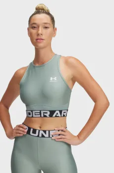 Женский мятный топ HeatGear Rib Tank Ментоловый XS Under Armour 1388694-348