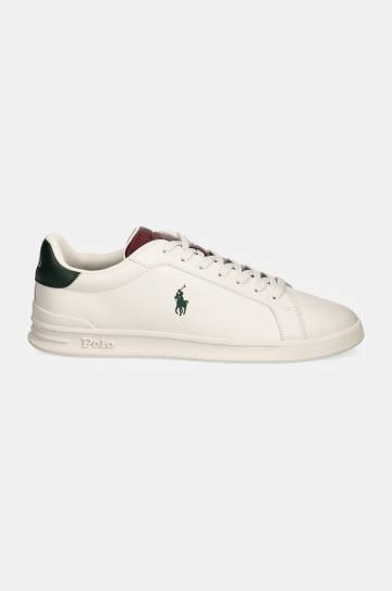 Кожаные кроссовки Polo Ralph Lauren Hrt Ct II цвет белый 809949791001 Кожаные кроссовки Polo Ralph Lauren Hrt Ct II цвет белый 809949791001