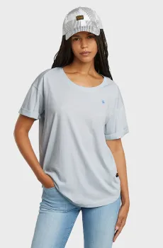 Женская голубая футболка Rolled Голубой S G-Star RAW D24524,4107