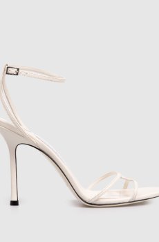 Белые кожаные босоножки Leo