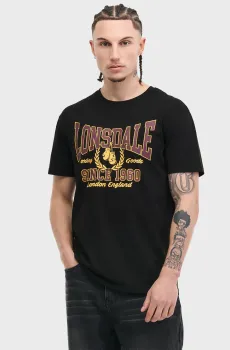 Мужская черная футболка AYCLIFFE Черный XL Lonsdale 117857
