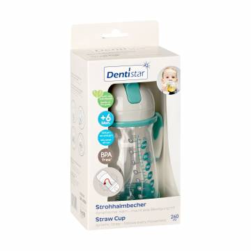 Поилка-непроливайка Dentistar с пластиковой трубочкой, зеленая, от 6 месяцев, 260 мл (3960019) Поилка-непроливайка Dentistar с пластиковой трубочкой, зеленая, от 6 месяцев, 260 мл (3960019)