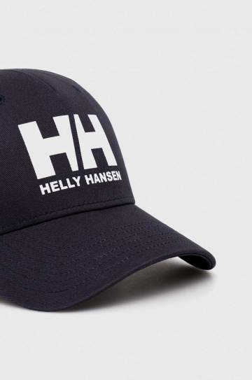 Хлопковая кепка Helly Hansen Czapka Helly Hansen HH Ball Cap 67434 001 цвет синий с принтом Хлопковая кепка Helly Hansen Czapka Helly Hansen HH Ball Cap 67434 001 цвет синий с принтом