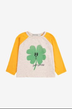Хлопковый лонгслив для младенцев Bobo Choses Lucky Clover