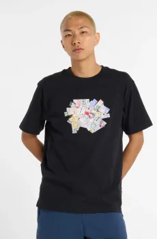 Мужская черная футболка Athletics Черный XL New Balance MT53905BK