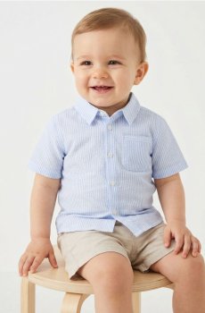 Бавовняна смугаста сорочка - білий