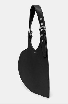 Кожаная сумочка Coperni Belt Heart Tote