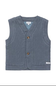 Детская льняная жилетка Donsje Larsel Linen Gilet Groom