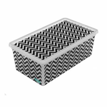 Контейнер для хранения с крышкой QUTU Light Box Zig Zag 11.5*19*33.5 см, 5 л Контейнер для хранения с крышкой QUTU Light Box Zig Zag 11.5*19*33.5 см, 5 л