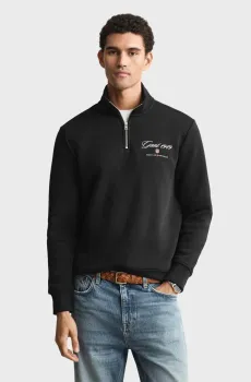 Мужская черная спортивная кофта GRAPHIC Черный S Gant 2067095