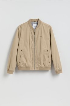 Reserved - Бомбер куртка з коміром-стійкою - бежевий - 461HR-80X