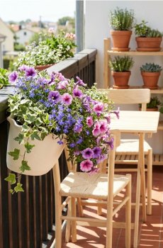 Балконний вазон з хвилястим краєм - білий