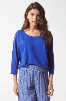 Женский синий лонгслив  ABBY Синий S Etam 6519628