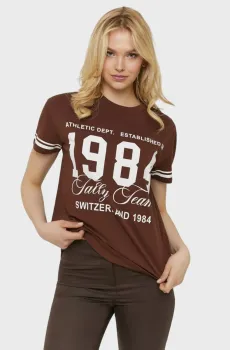 Женская коричневая футболка Коричневый XS Tally Weijl STSCOPOOM13