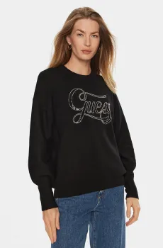 Женский черный джемпер Черный XS Guess W4BR07.Z26I2;JBLK