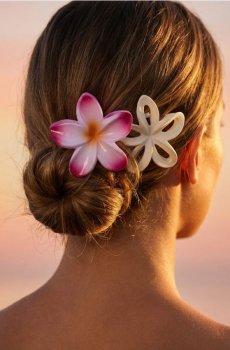 Шпильки для волосся з квітами 2 pack - різнобарвний