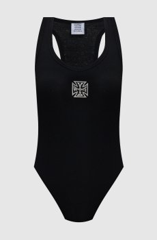 Черный боди с логотипом