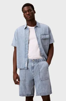Мужские голубые джинсовые шорты UTLITY Голубой S Calvin Klein Jeans LV04RF907G