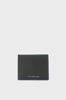 Мужской темно-синий кожаный кошелек  EDGE MINI CC Синий ONESIZE Tommy Hilfiger AM0AM13794