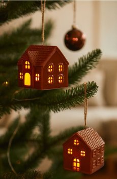 LED-декорації у формі будиночків 2 pack - різнобарвний