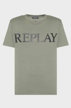 Мужская зеленая футболка Зеленый M Replay M6475 .000.M2660