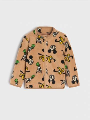 Фліс на блискавці Mickey Mouse - коричневий Фліс на блискавці Mickey Mouse - коричневий