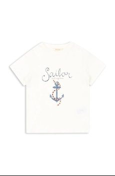 Детская футболка с добавлением льна Konges Sløjd ERA TEE OCS