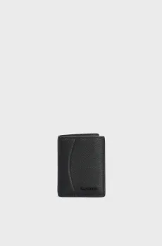 Мужской черный кожаный кошелек MINIMAL FOCUS BIFOLD 7CC W COIN Черный ONESIZE Calvin Klein K50K511917