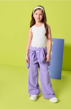 Штани wide leg з добавкою віскози Active - гіацинтовий