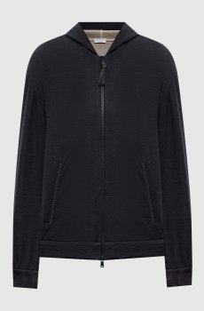 Серая спортивная куртка с шелком