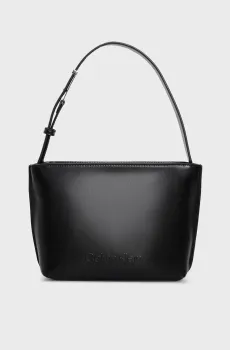 Женская черная сумка EMBOSSED LOGO SMALL TOTE Черный ONESIZE Calvin Klein K60K612551
