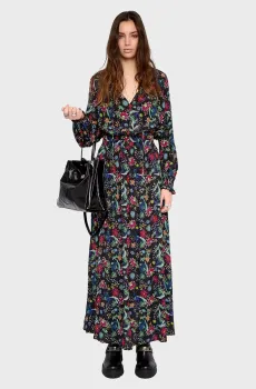 Женское платье с узором Rayado Разноцветный XS ZADIG&VOLTAIRE WWDR02619_ENCRE