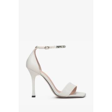 Босоніжки Ankle strap шкіряні молочні Estro ER00114980 Босоніжки Ankle strap шкіряні молочні Estro ER00114980