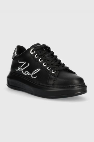 Кожаные кроссовки Karl Lagerfeld KL62510A KAPRI цвет чёрный Кожаные кроссовки Karl Lagerfeld KL62510A KAPRI цвет чёрный