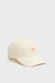 Женская бежевая кепка PRINTED MONOLOGO Бежевый ONESIZE Calvin Klein LV04K5027G