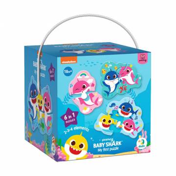 Пазлы DoDo Baby Shark 2-3-4 элемента, от 1.5 лет, 12*12*12 см (200587)