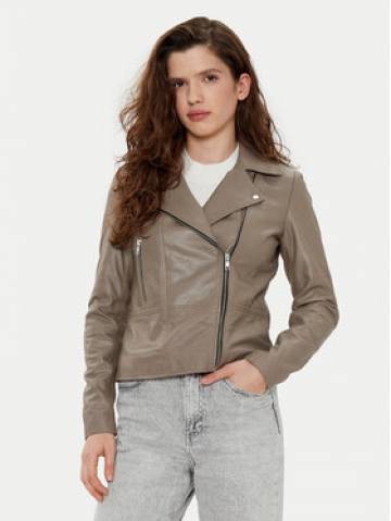 YAS Шкіряна куртка Sophie 26018510 Сірий Regular Fit YAS Шкіряна куртка Sophie 26018510 Сірий Regular Fit