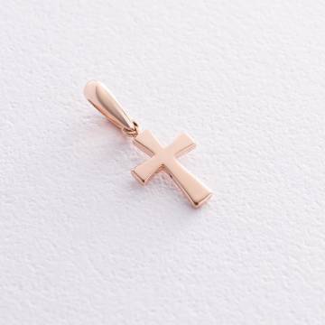Крестик в красном золоте mini п03859 Крестик в красном золоте mini п03859
