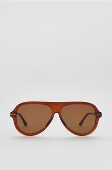 Reserved - Рожеві сонцезахисні окуляри - золотисто-коричневий - 759KD-82X