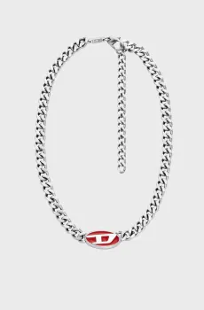 Серебристое ожерелье Серебряный ONESIZE Diesel DX1446040