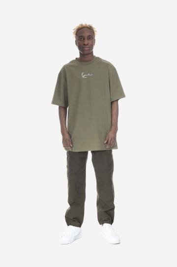 Хлопковая футболка Karl Kani цвет зелёный с принтом 6034671-green Хлопковая футболка Karl Kani цвет зелёный с принтом 6034671-green