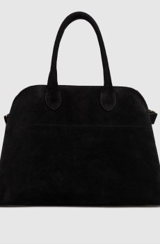 Черная замшевая сумка-тоут