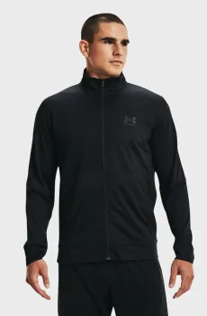 Мужская черная кофта UA PIQUE TRACK JACKET Черный S Under Armour 1366202-001
