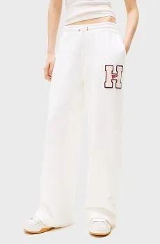Женские белые спортивные брюки TJW H GRAPHIC SWEAT PANT Белый XS Tommy Jeans DW0DW20558