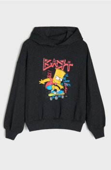 Кофта oversize The Simpsons - темно-сірий