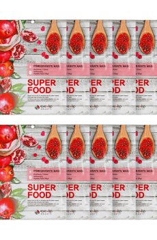 Тканевая маска для лица Eyenlip Super Food Pomergranate Mask Гранат, 10*23 мл