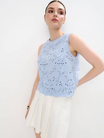 Mohito - Бавовняний топ - синій - 40