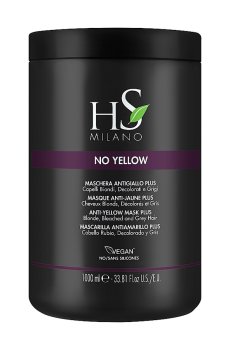 Маска против желтизны HS Milano No Yellow Anti-Yellow Mask Plus для блонда, осветленных и седых волос, 1 л