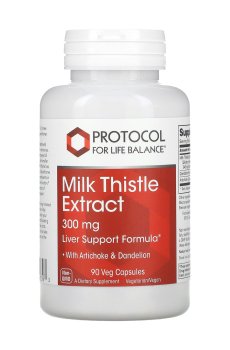 Расторопша Protocol For Life Balance Milk Thistle Extract 300 мг, 90 вегетарианских капсул