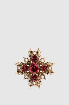 Брошь с фактурными розами